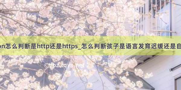 python怎么判断是http还是https_怎么判断孩子是语言发育迟缓还是自闭症？