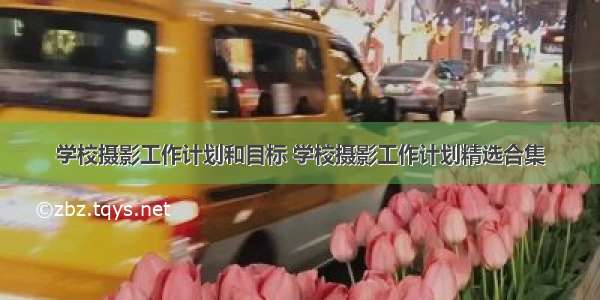 学校摄影工作计划和目标 学校摄影工作计划精选合集