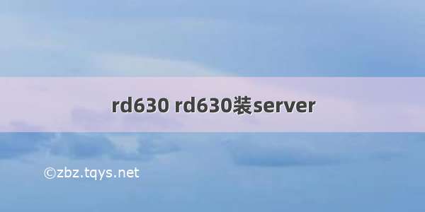 rd630 rd630装server