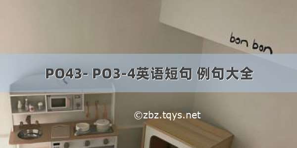 PO43- PO3-4英语短句 例句大全