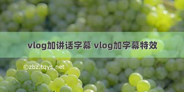 vlog加讲话字幕 vlog加字幕特效