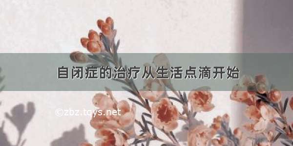 自闭症的治疗从生活点滴开始