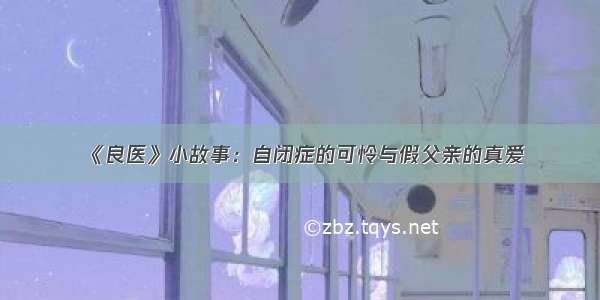 《良医》小故事：自闭症的可怜与假父亲的真爱