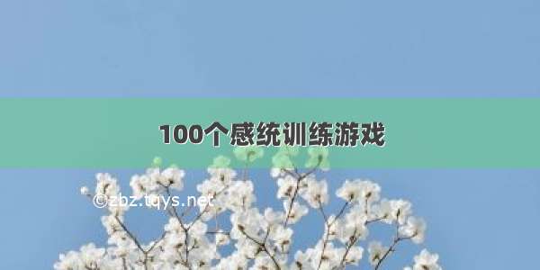 100个感统训练游戏