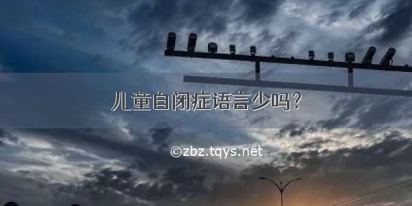 儿童自闭症语言少吗？