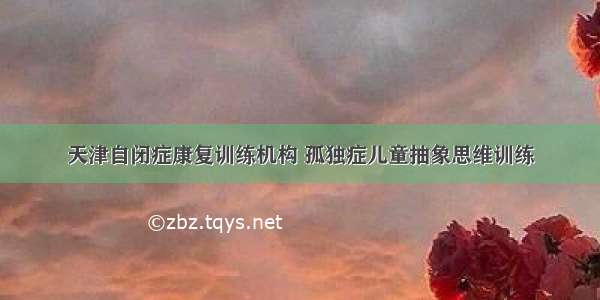 天津自闭症康复训练机构 孤独症儿童抽象思维训练