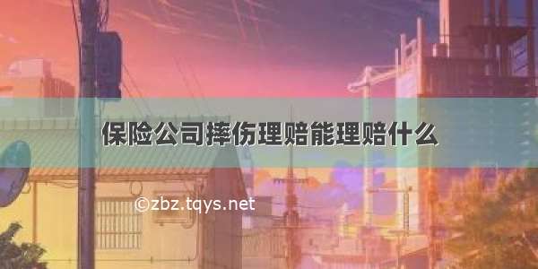 保险公司摔伤理赔能理赔什么