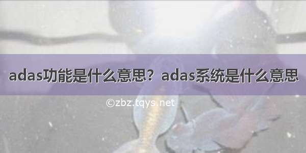 adas功能是什么意思？adas系统是什么意思