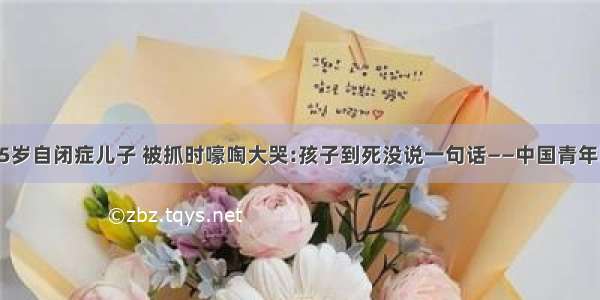 男子勒死5岁自闭症儿子 被抓时嚎啕大哭:孩子到死没说一句话——中国青年网 触屏版