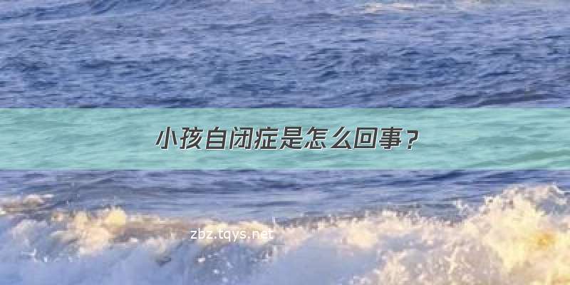 小孩自闭症是怎么回事？