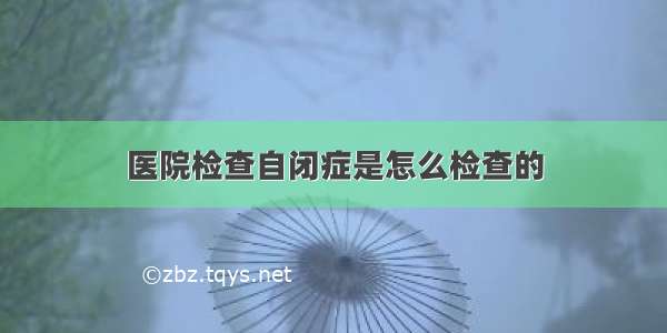 医院检查自闭症是怎么检查的