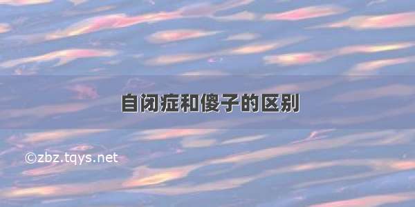 自闭症和傻子的区别