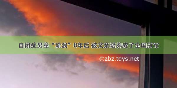 自闭症男童“流浪”8年后 被父亲培养成了全国冠军