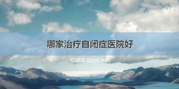 哪家治疗自闭症医院好