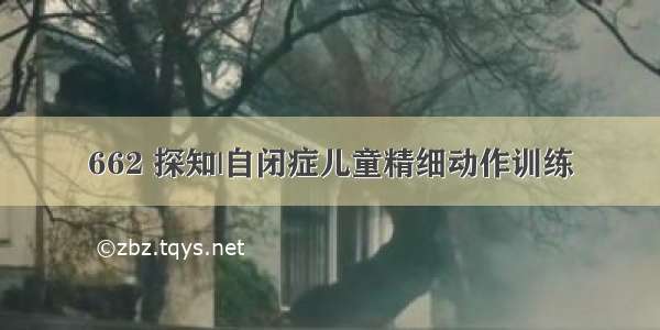 662 探知|自闭症儿童精细动作训练