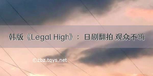 韩版《Legal High》：日剧翻拍 观众不嗨