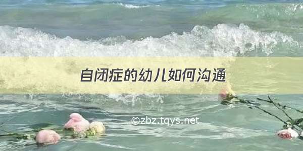 自闭症的幼儿如何沟通