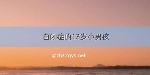 自闭症的13岁小男孩