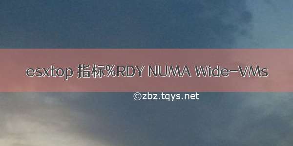 esxtop 指标%RDY NUMA Wide-VMs