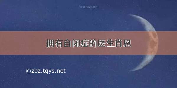 拥有自闭症的医生肖恩