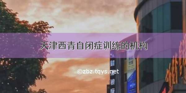 天津西青自闭症训练的机构