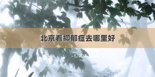 北京看抑郁症去哪里好