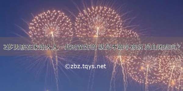 2岁男孩在家跟大人一起时蛮好的 就是不跟小孩玩 是自闭症吗？