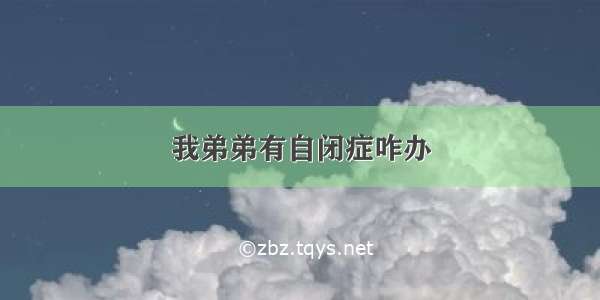 我弟弟有自闭症咋办