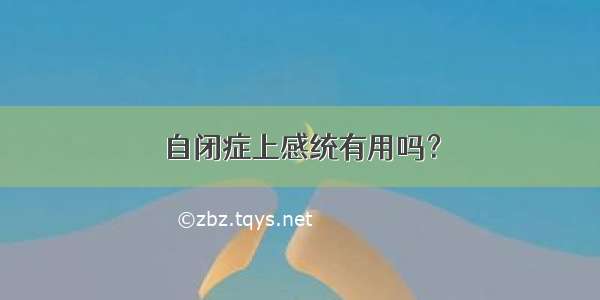 自闭症上感统有用吗？