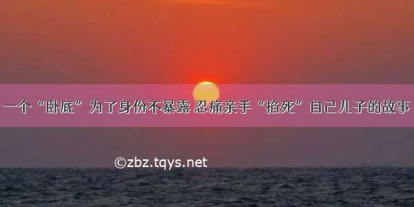 一个“卧底”为了身份不暴露 忍痛亲手“掐死”自己儿子的故事