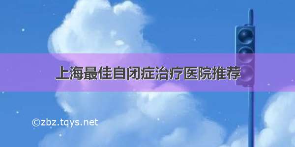 上海最佳自闭症治疗医院推荐